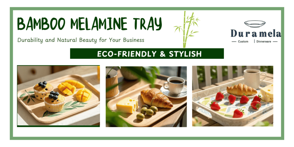 Bamboo Melamine Tray - Duramela