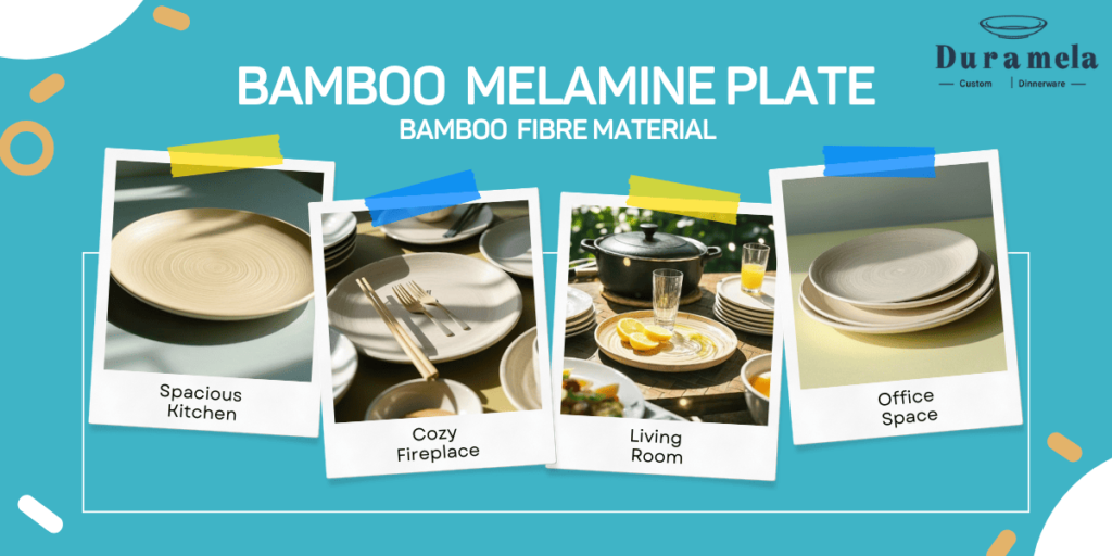 Custom Bamboo Melamine Plates from Duramela