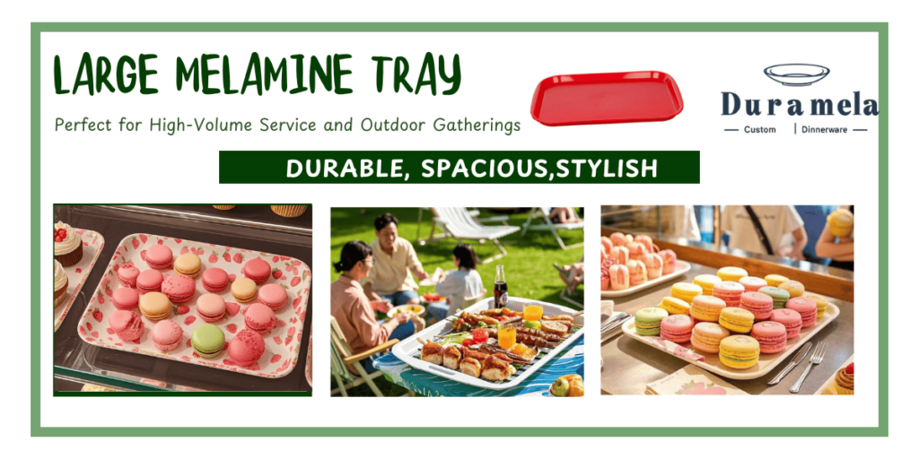 Custom Large Melamine Trays By Duramela