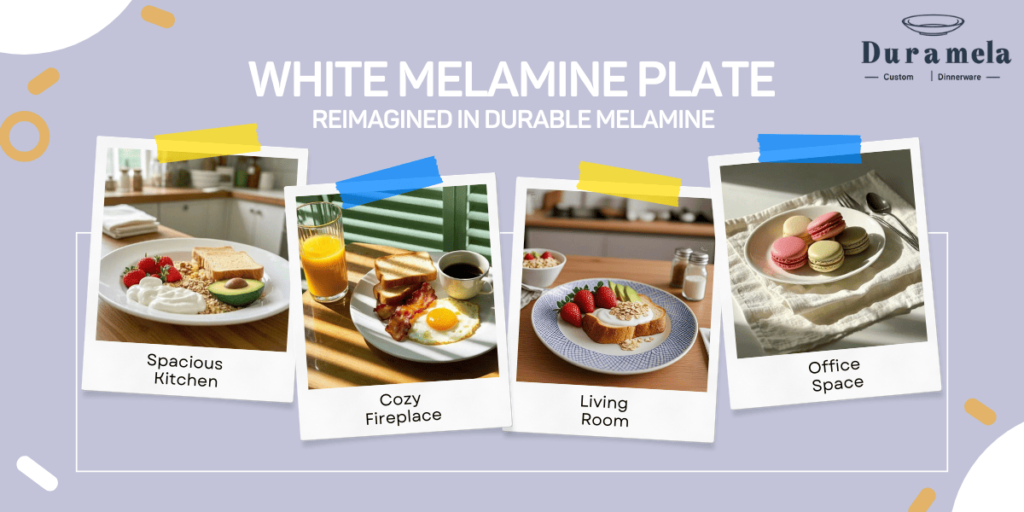 Custom White Melamine Plates from Duramela