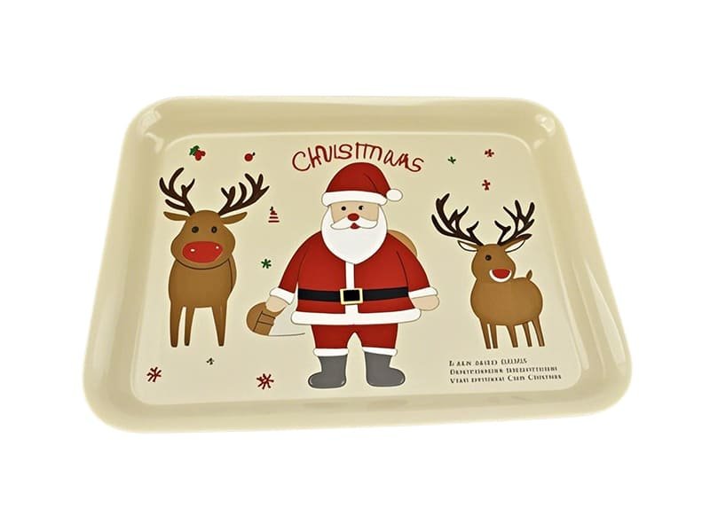Custom Melamine Christmas Trays, Holiday Trays, Wholesale Price