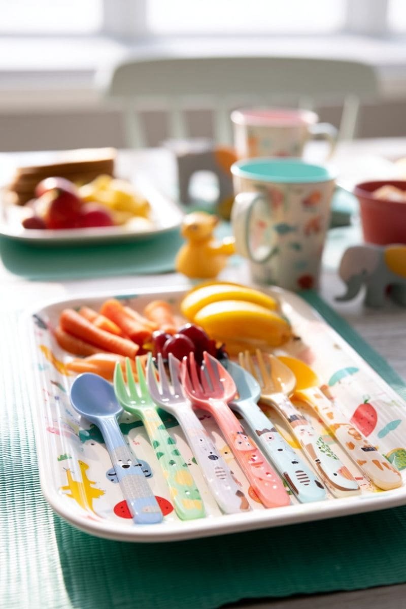 Bamboo Fibre Kids Fork and Spoon Sets