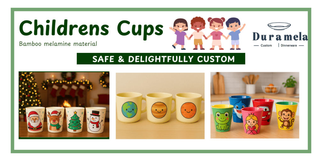 Custom Bamboo Fibre Children Cups Wholesale from Duramela