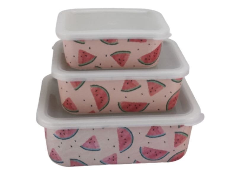 Custom Bamboo Food Container Set of 3 Wholesale