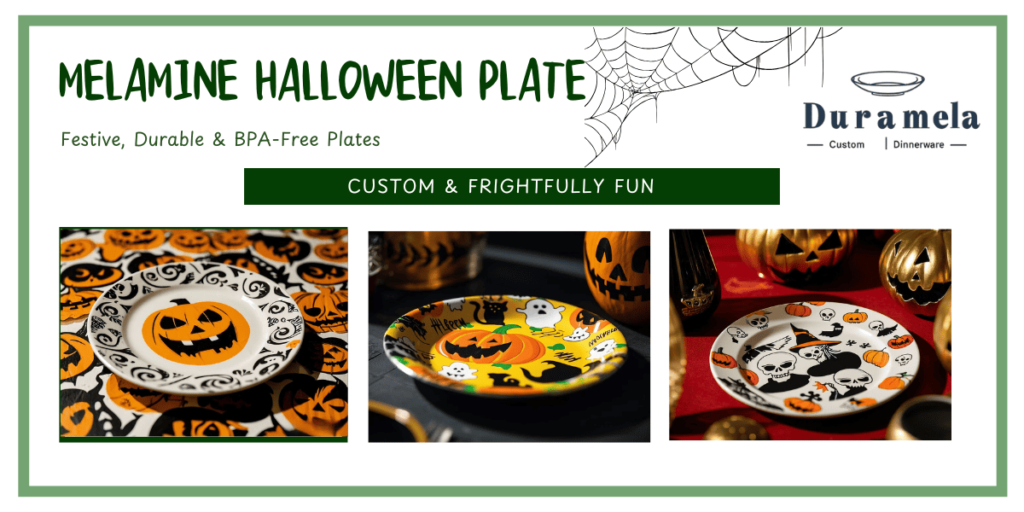 Custom Melamine Halloween Plates from Duramela