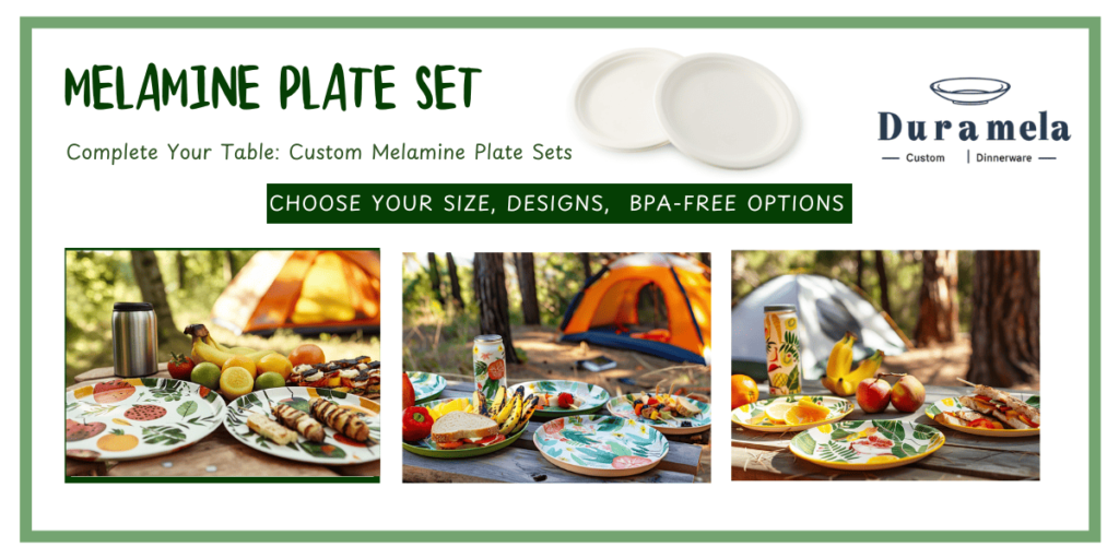 Custom Melamine Plate Set from Duramela