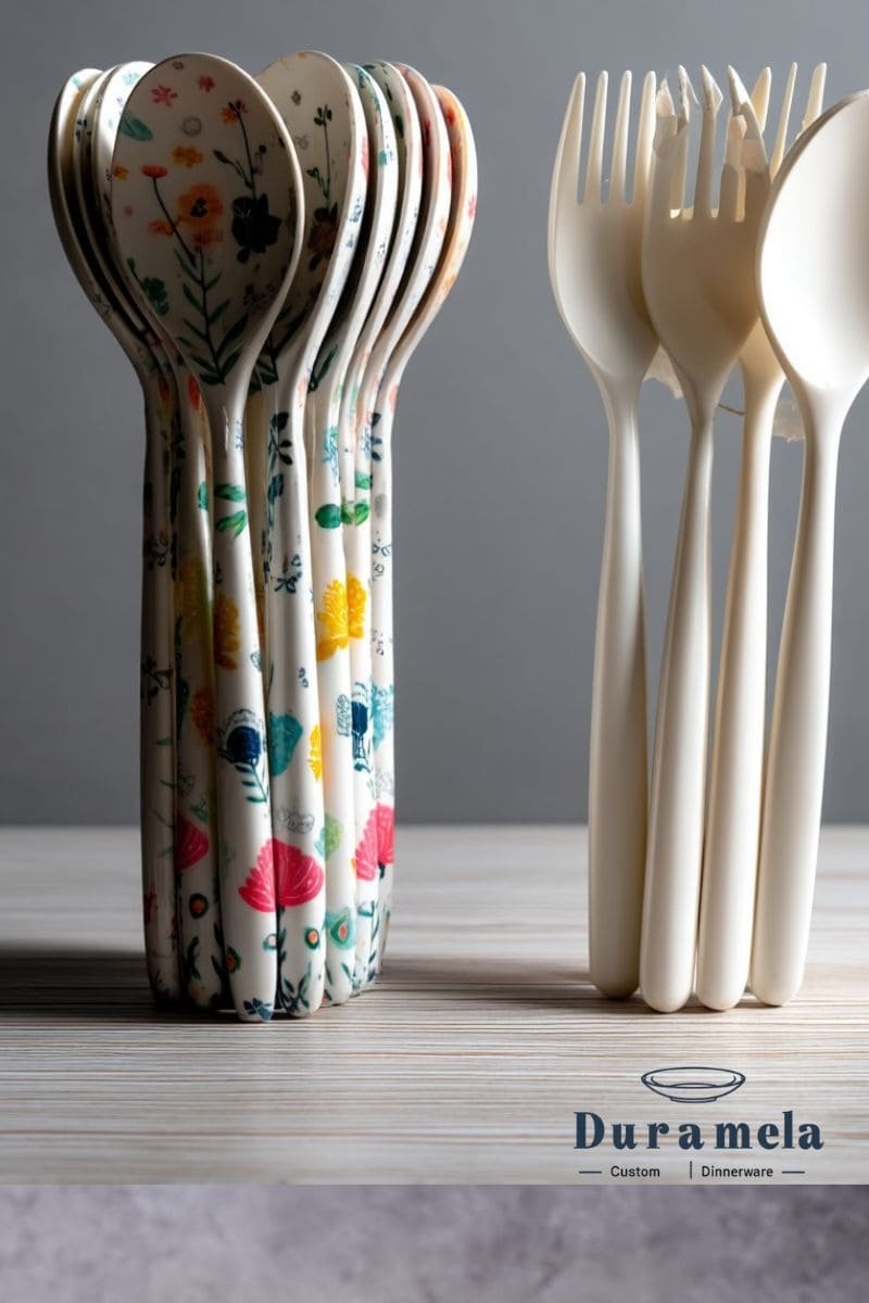 Custom Melamine Spoons and Forks