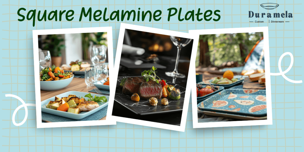 Custom Square Melamine Plates from DuraMela