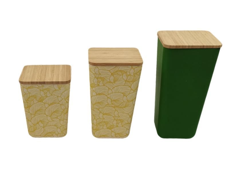 Custom Storage Jars with Bamboo Lids Wholesale