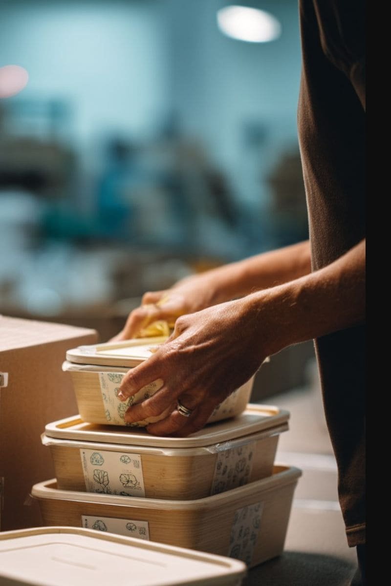 Inspect Bamboo Food Containers in Warehouse