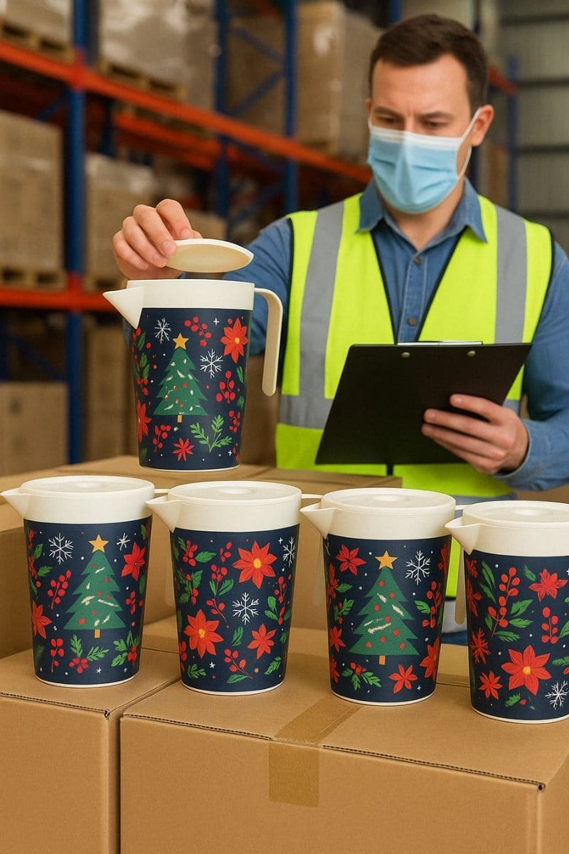 Inspect Melamine Pitchers, Jugs in Warehouse