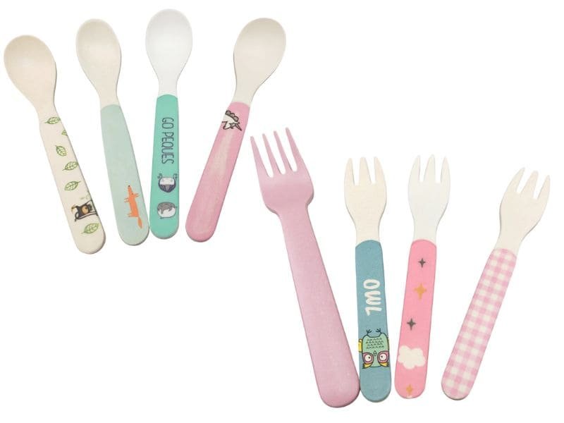 Bamboo Kids Fork and Spoon Sets