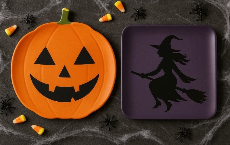 Custom Melamine Halloween Plate Shapes and Prints