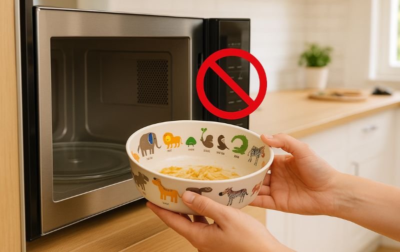 Melamine Bowl Attempted Microwave Use Scene