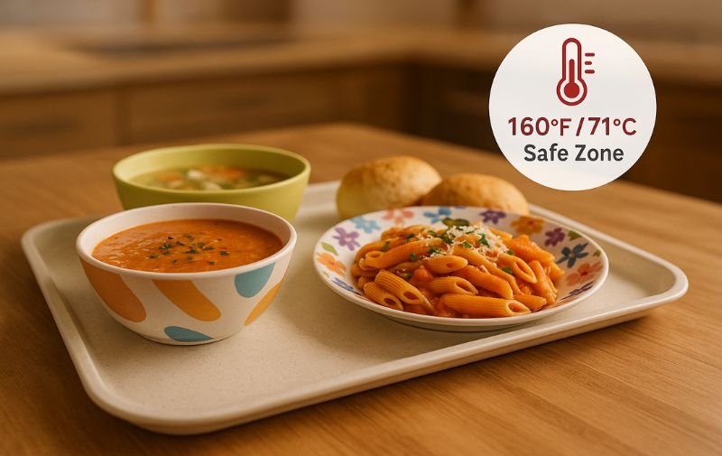 Melamine Plate safety load capacity for hot food