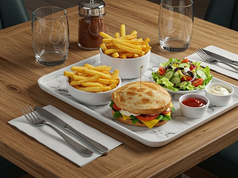 Melamine Trays & Platters Used in the Restaurant