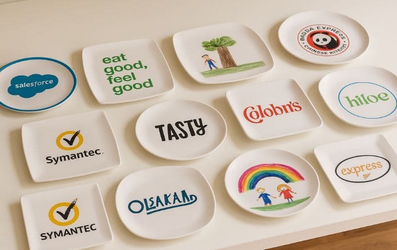 Assorted Custom Melamine Plate Collection