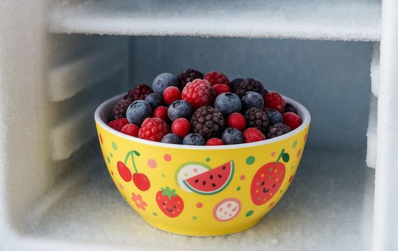 Frozen Melamine Bowl with Berries