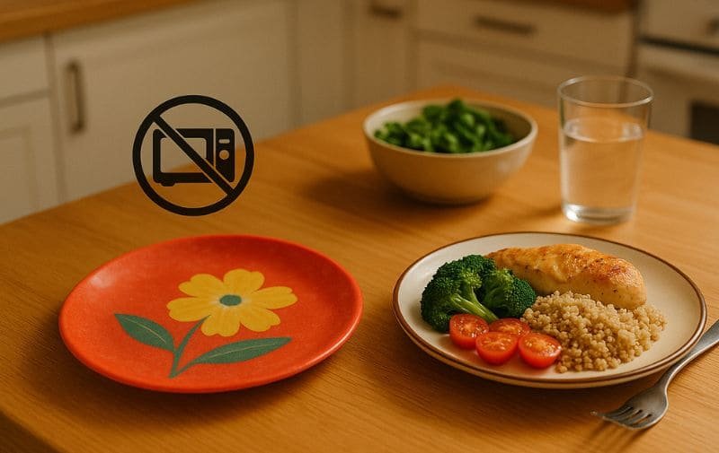 Melamine Plate Safety Infographic Kitchen Display