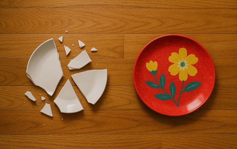 Melamine Plate vs Ceramic Plate Drop Test
