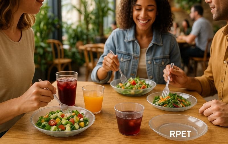 Sustainable Dining with RPET Real-World Use