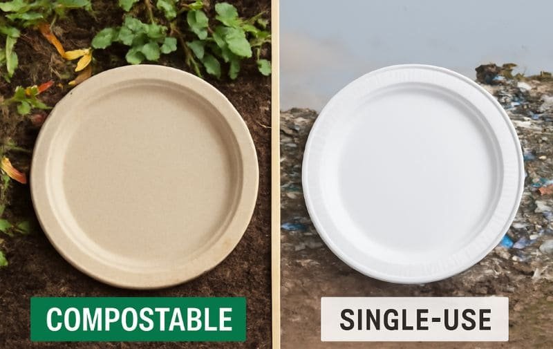 Wheat Straw vs Plastic Tableware Comparison