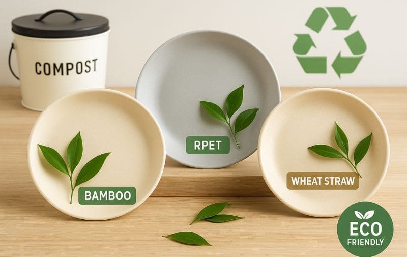 Eco-Safe and Sustainable Dinnerware Materials