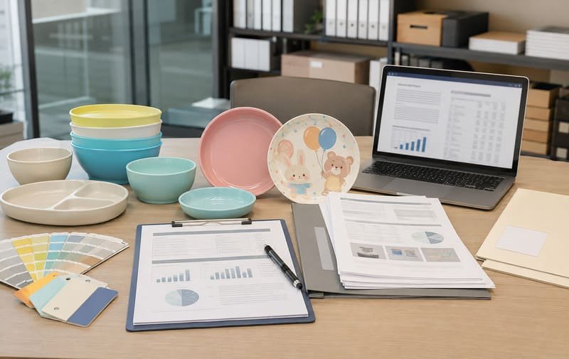 Food-contact test reports for melamine kids tableware export