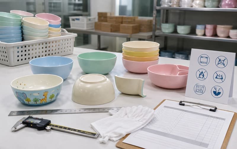 Inspection checklist for children’s melamine bowls