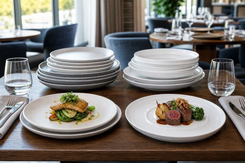 Melamine plates vs ceramic plates for restaurant service