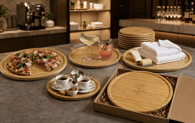 Bamboo tray use cases for restaurant bar hotel and gift