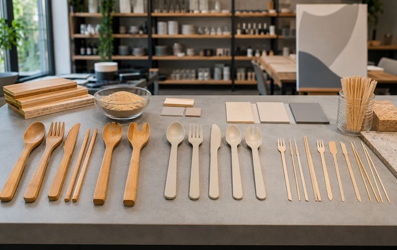 Solid bamboo utensils bamboo fiber composite and disposable bamboo product types